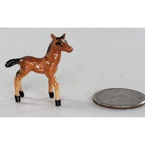 Bone China Foal Baby Horse Miniature Figurine